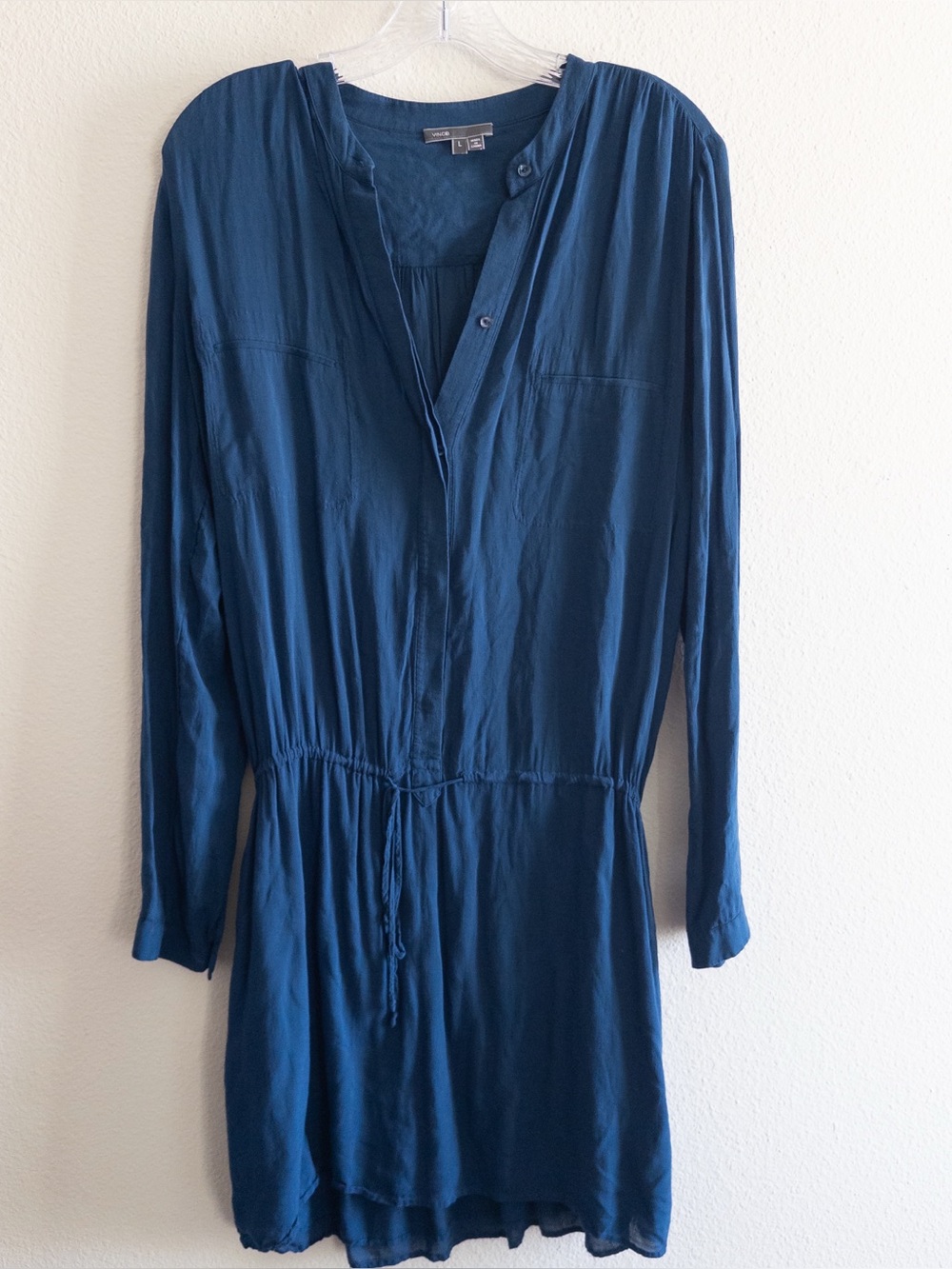Vince Long Sleeve Midi Dress size L